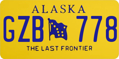 AK license plate GZB778