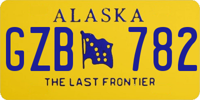 AK license plate GZB782