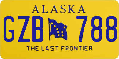 AK license plate GZB788