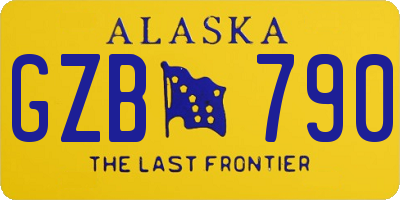 AK license plate GZB790