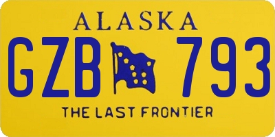 AK license plate GZB793