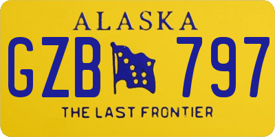 AK license plate GZB797