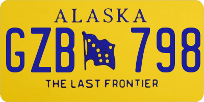 AK license plate GZB798