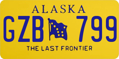 AK license plate GZB799