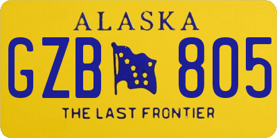 AK license plate GZB805