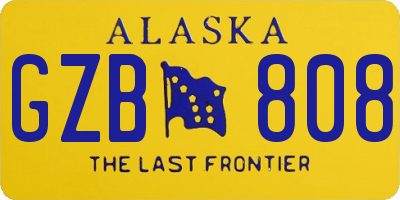 AK license plate GZB808