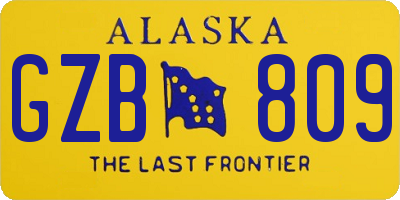 AK license plate GZB809