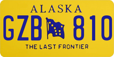 AK license plate GZB810