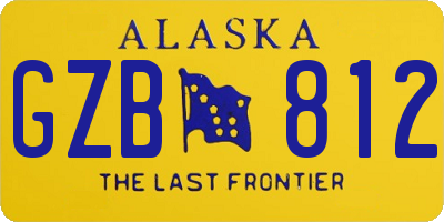 AK license plate GZB812