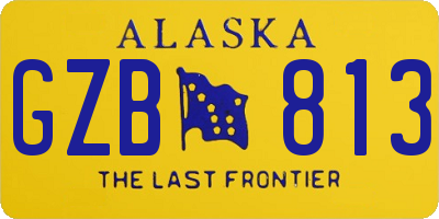 AK license plate GZB813