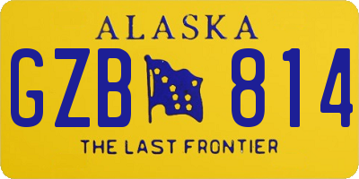 AK license plate GZB814