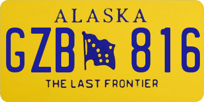 AK license plate GZB816