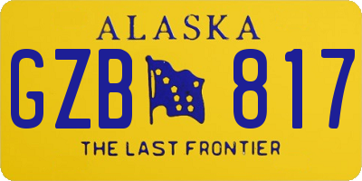 AK license plate GZB817