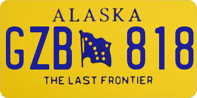 AK license plate GZB818