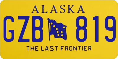 AK license plate GZB819