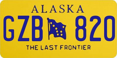 AK license plate GZB820