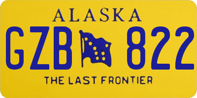 AK license plate GZB822