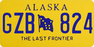 AK license plate GZB824