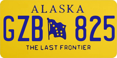 AK license plate GZB825