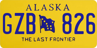 AK license plate GZB826