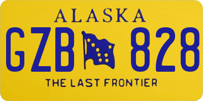 AK license plate GZB828