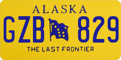 AK license plate GZB829