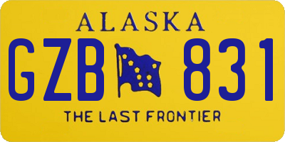 AK license plate GZB831