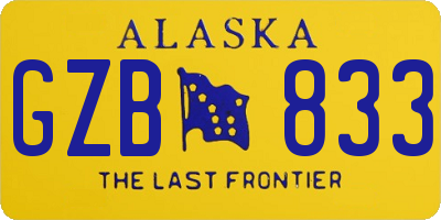 AK license plate GZB833