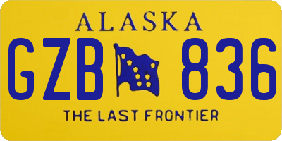 AK license plate GZB836