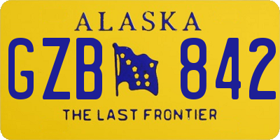 AK license plate GZB842