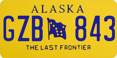 AK license plate GZB843