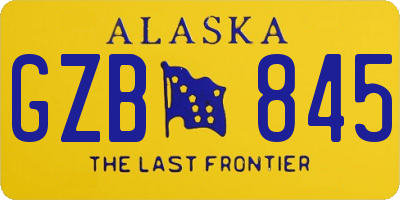 AK license plate GZB845