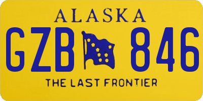 AK license plate GZB846