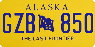 AK license plate GZB850