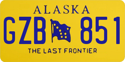 AK license plate GZB851