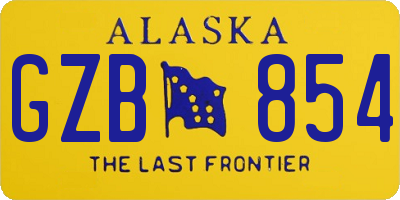 AK license plate GZB854