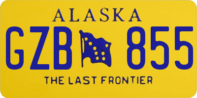 AK license plate GZB855