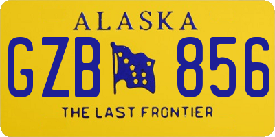 AK license plate GZB856