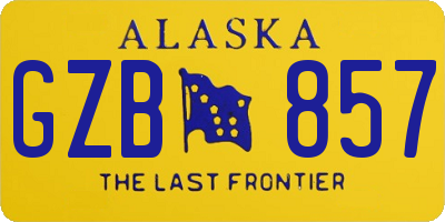 AK license plate GZB857