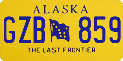 AK license plate GZB859