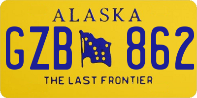 AK license plate GZB862