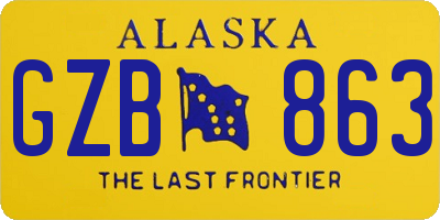 AK license plate GZB863