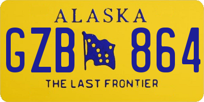AK license plate GZB864