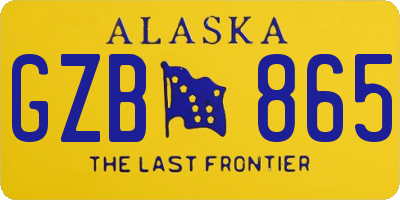 AK license plate GZB865