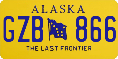 AK license plate GZB866