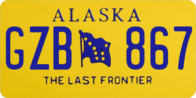 AK license plate GZB867