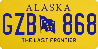 AK license plate GZB868
