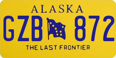 AK license plate GZB872