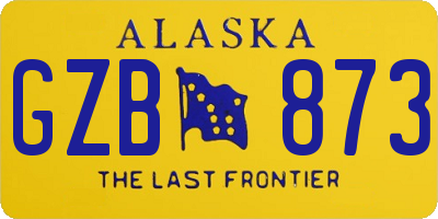AK license plate GZB873