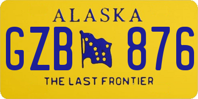 AK license plate GZB876